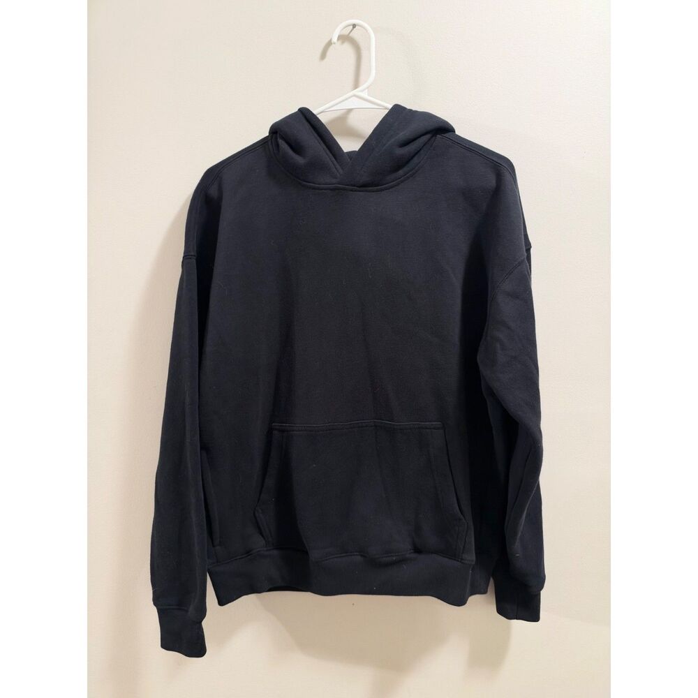 NEW Hollister Women's Boxy Fit Black Pullover Hoodie Size Small